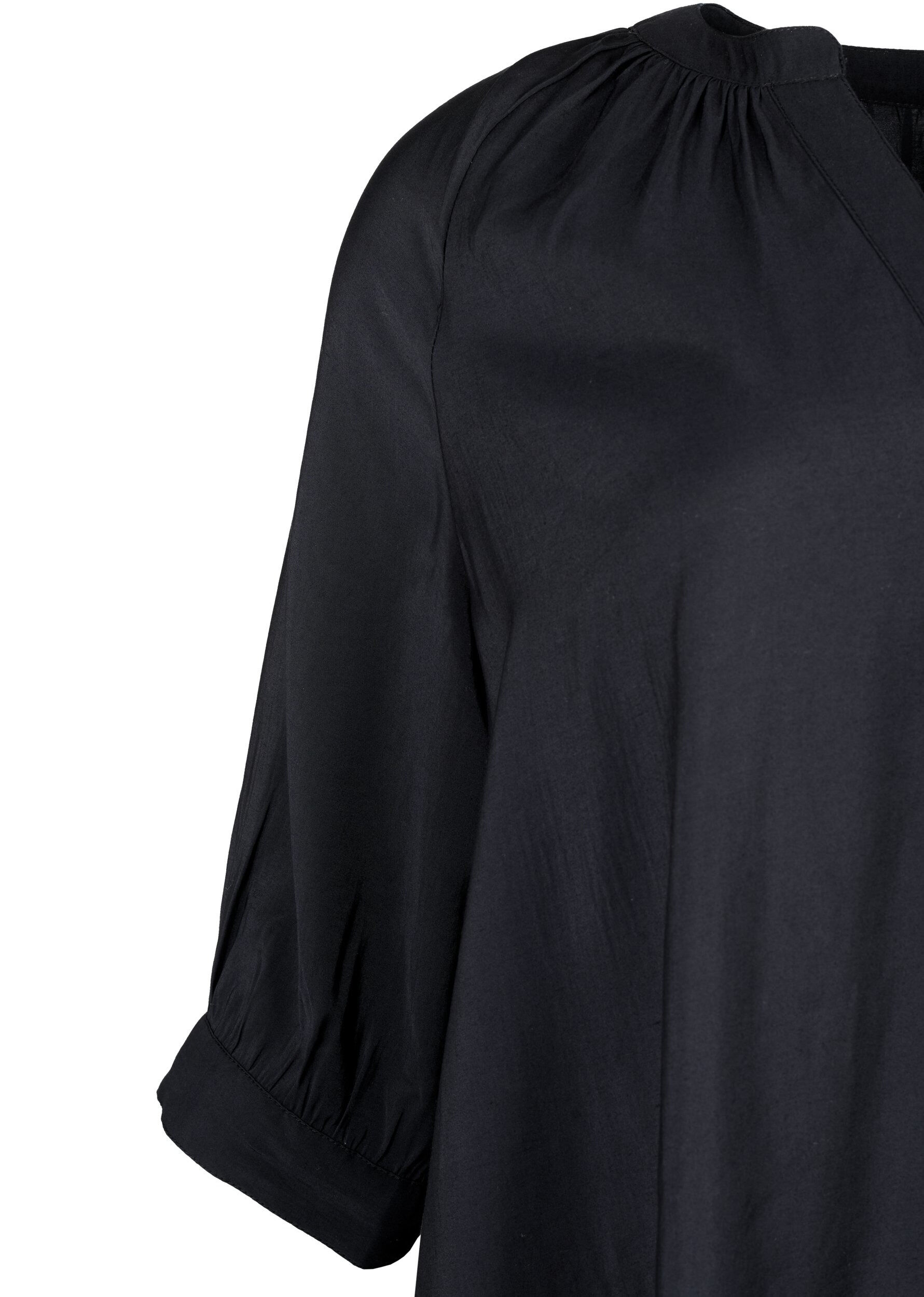 Zizzi Tuniek van viscose met 3/4-mouwen, Black, Packshot image number 2