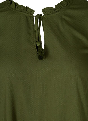 Viscose jurk met koordsluiting, Rifle Green, Packshot image number 2