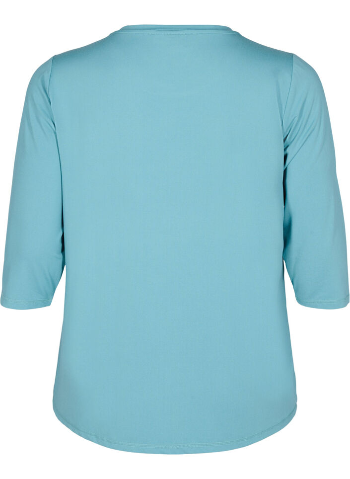 Sporttop met 3/4 mouwen, Blauw, Packshot image number 1