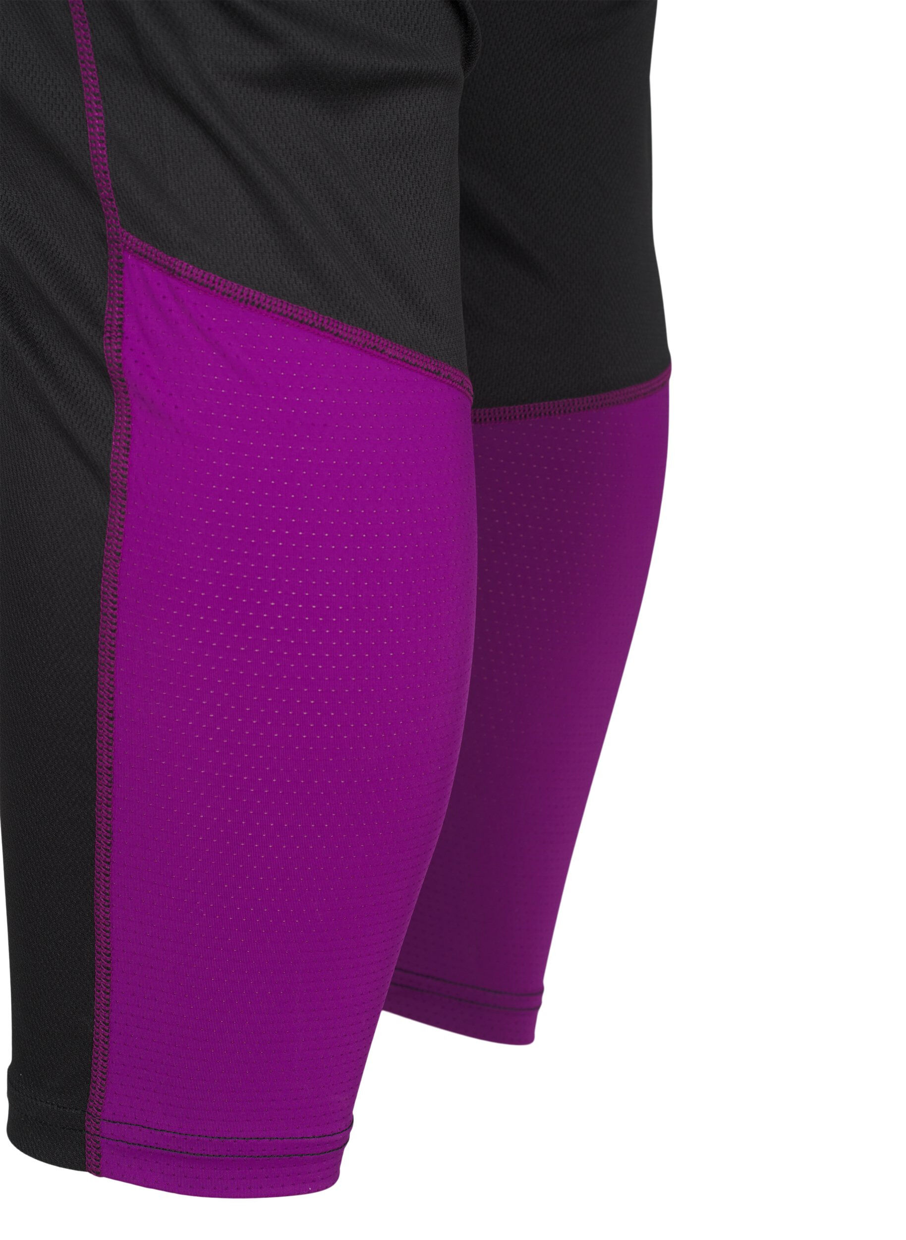 Zizzi Baselayer broek met contrastdetails, Black w. Charisma, Packshot image number 3