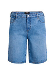 Losse denim shorts met hoge taille, Blauw