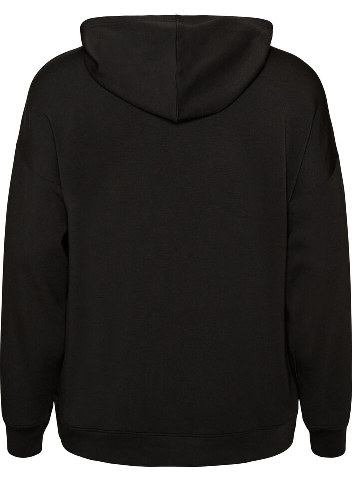 Jersey hoodie, Zwart, Packshot image number 1