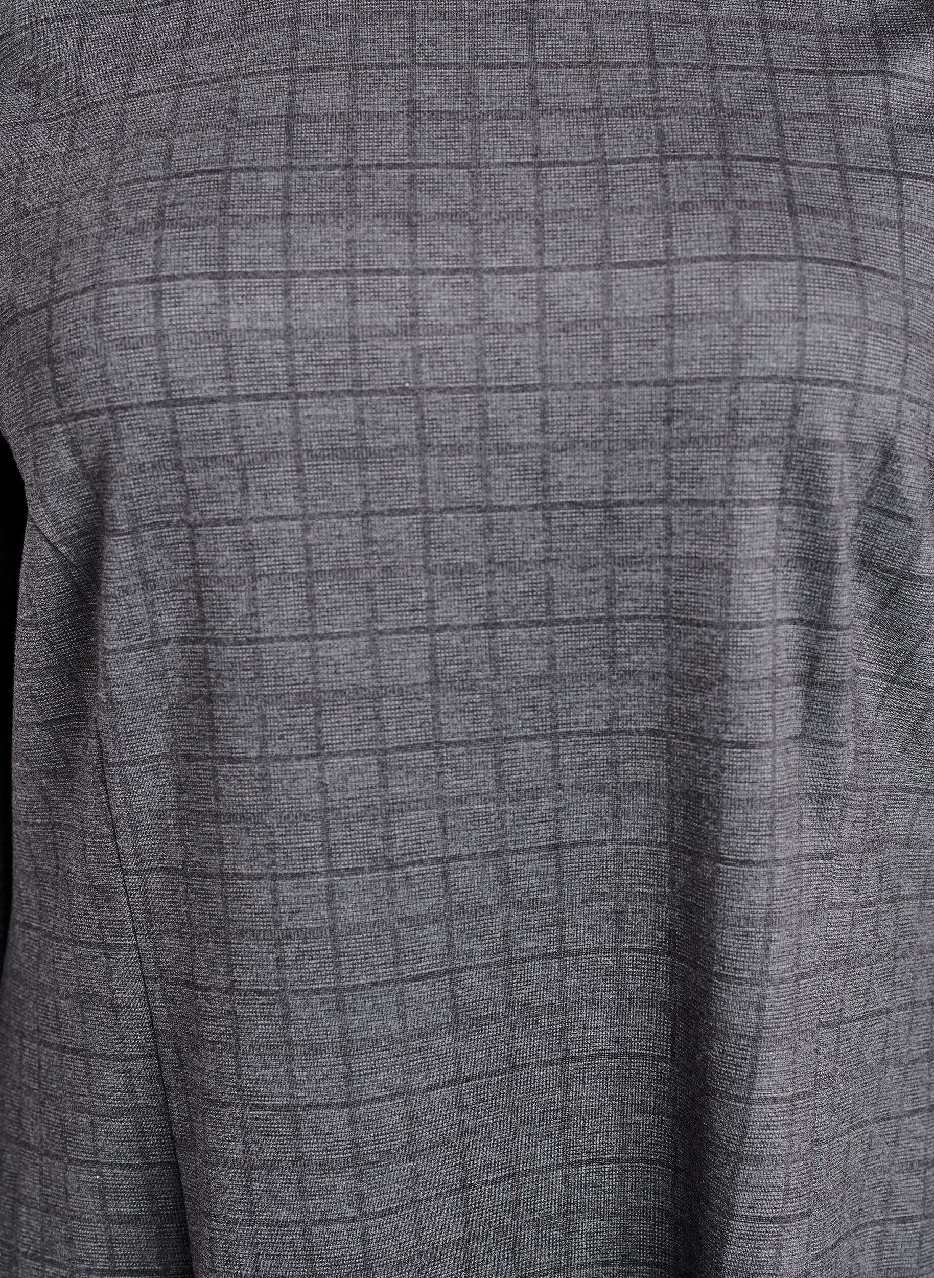 Zizzi Korte jurk met een geruit patroon en een A-lijn vorm, Grijs, Packshot image number 2