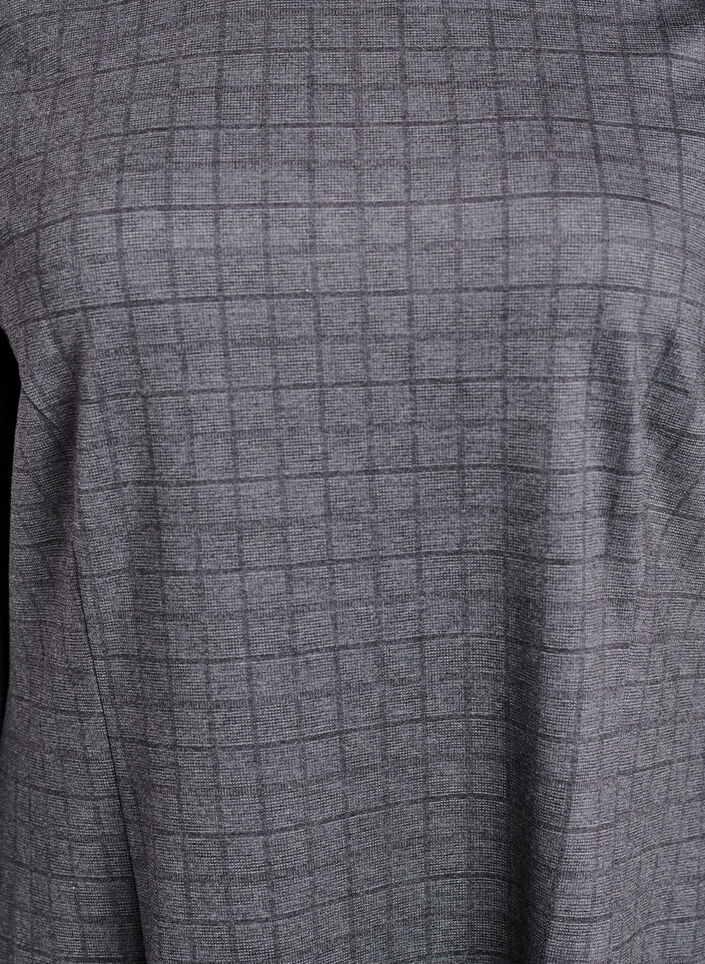 Korte jurk met een geruit patroon en een A-lijn vorm, Grijs, Packshot image number 2