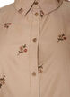 Gestreept shirt met geborduurde bloemen, Bruin, Packshot image number 2