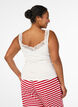 Top van viscose met kanten rand, Vanille, Model image number 2