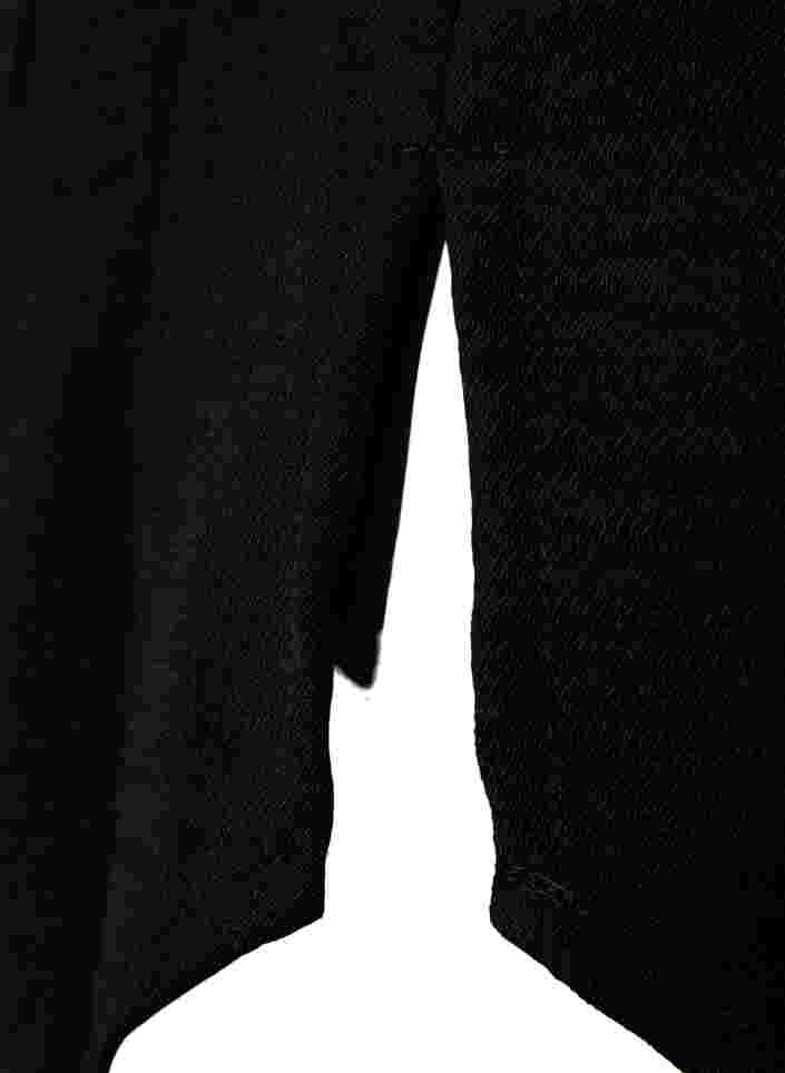 Tuniek met lange mouwen en ruchekraag, Black, Packshot image number 3