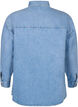 Soepelvallend denim overhemd met borstzak, Light blue denim, Packshot image number 1