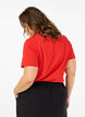 Basic katoenen T-shirt met ronde hals, Rood, Model image number 2