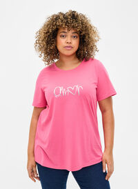 FLASH - T-shirt met motief, Hot Pink Amour, Model