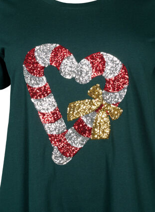 Kerst T-shirt met pailletten, Scarab W. Stock, Packshot image number 2