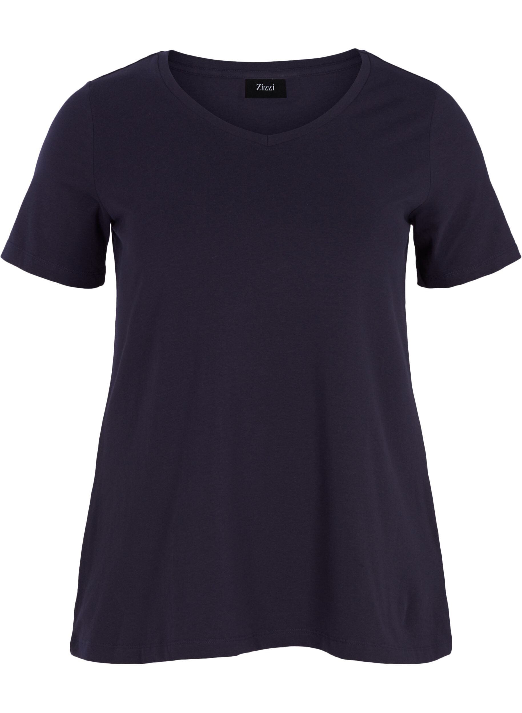Zizzi Basic t-shirt, Blauw, Packshot image number 0