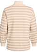 Gestreept sweatshirt met hoge col en ritssluiting, Beige, Packshot image number 1