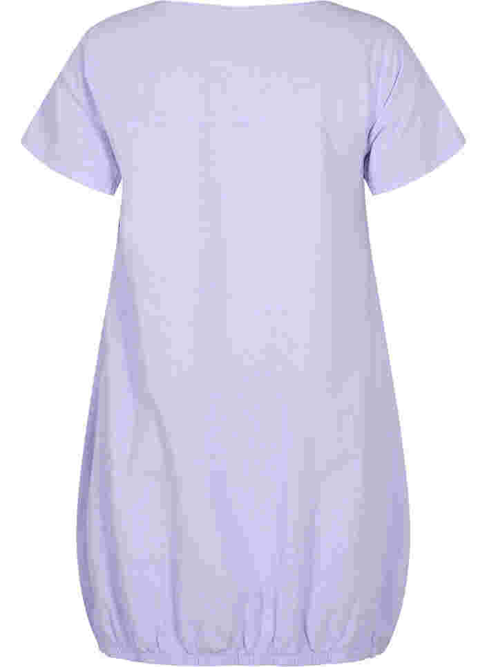 Katoenen jurk met korte mouwen, Lavender, Packshot image number 1