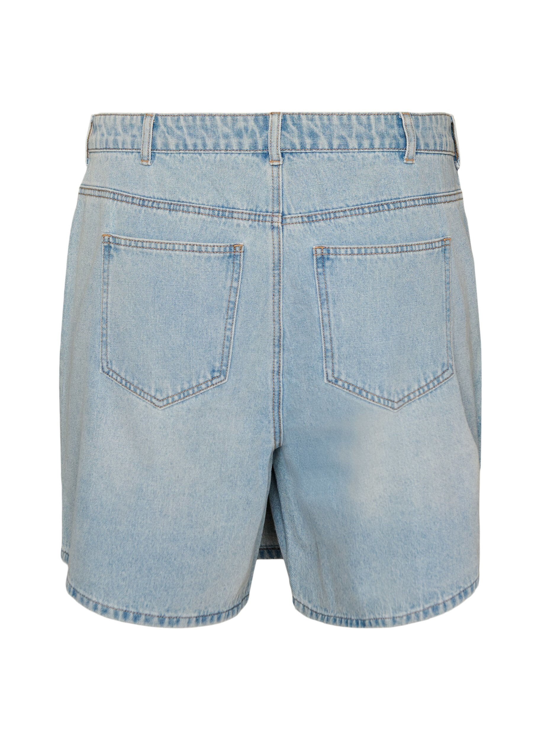 ZizziDenim skort met overslag en hoge taille, Blauw, Packshot image number 1