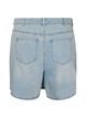 Denim skort met overslag en hoge taille, Blauw, Packshot image number 1