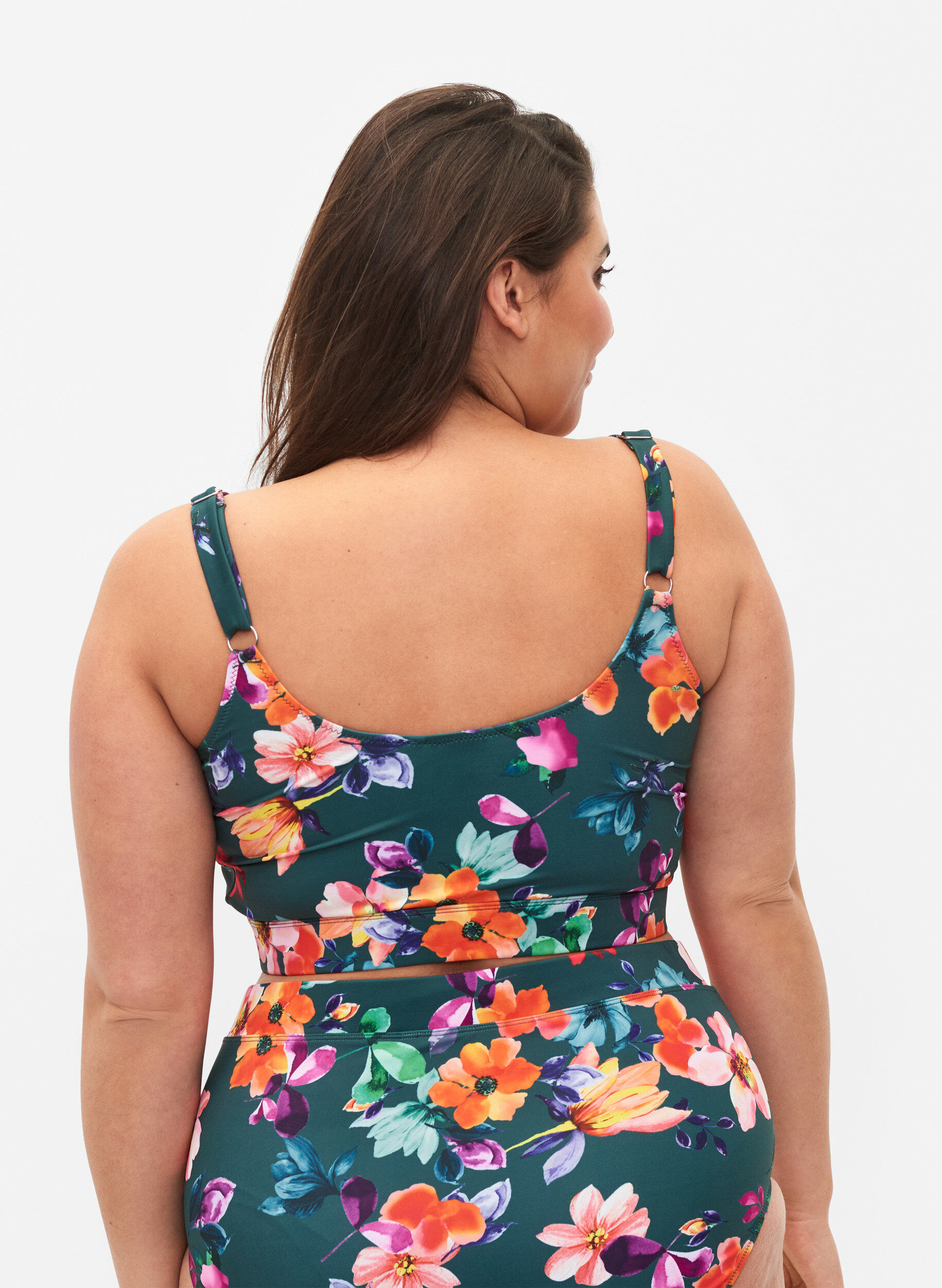 Zizzi Bedrukte bikinitop met verstelbare bandjes, Meave Print, Model image number 1