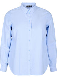 Katoenen overhemd met lange mouwen, Blauw