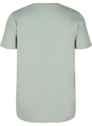 Katoenen t-shirt met korte mouwen en print, Silver Blue Wolf, Packshot image number 1