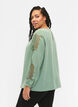 Blouse met lange mouwen en gehaakte details, Green Bay, Model image number 1