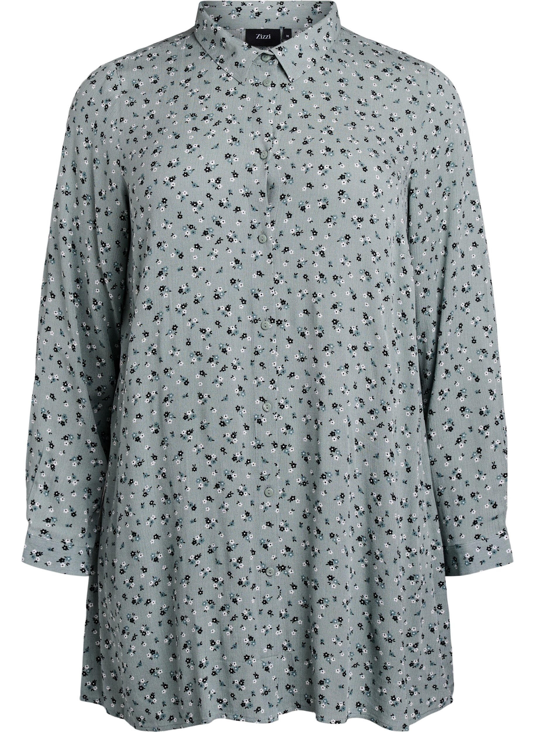 Lange blouse met bloemenprint