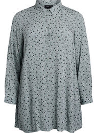 Lange blouse met bloemenprint, Groen