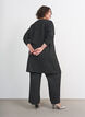 Straight-fit boucl&eacute; broek, Zwart, Model image number 1
