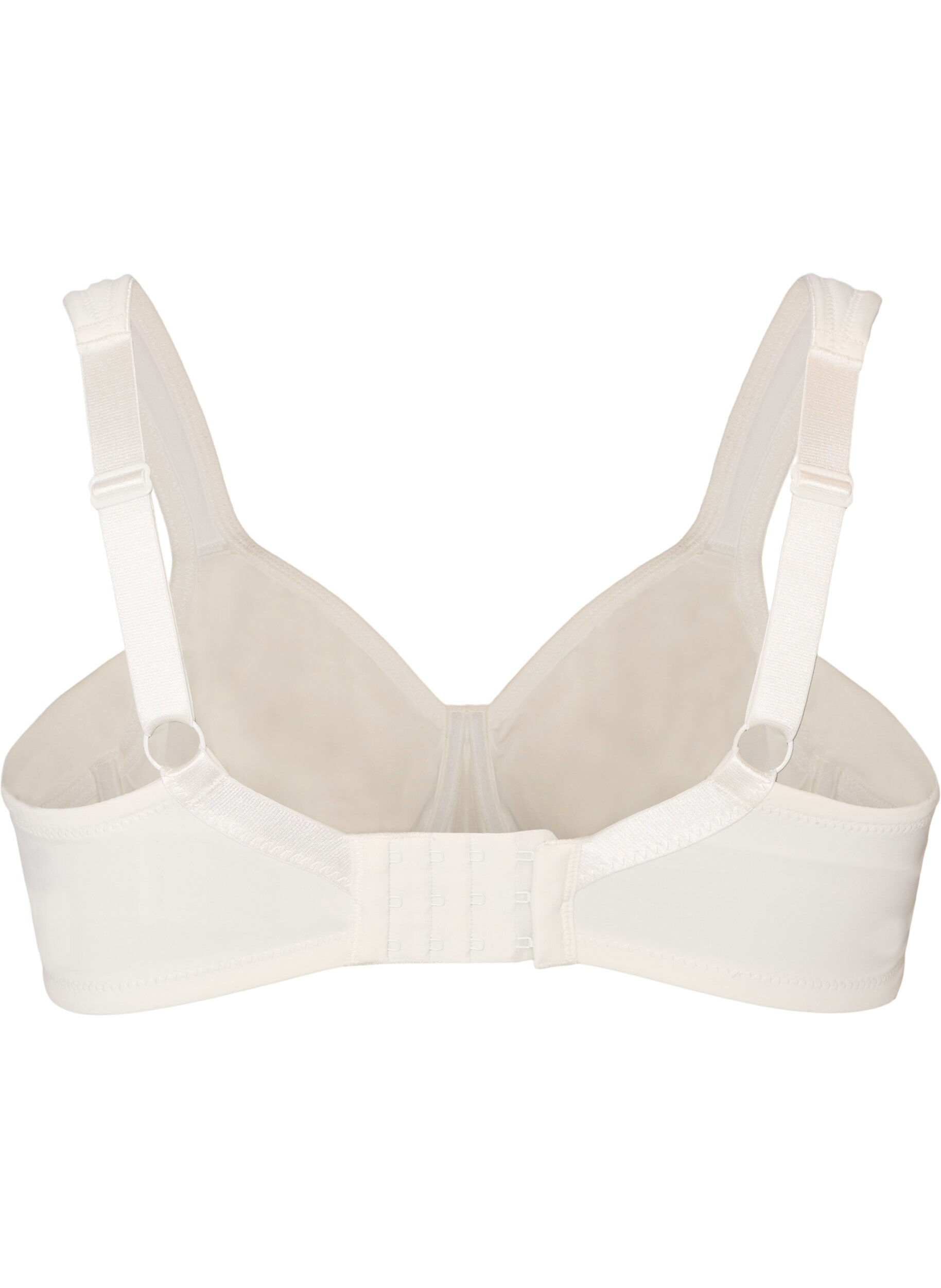 ZizziComfort bh met een overlay van kant en voorgevormde cups, Wit, Packshot image number 1