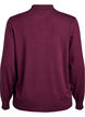 Strik blouse met kraag, Donker Bordeaux, Packshot image number 1