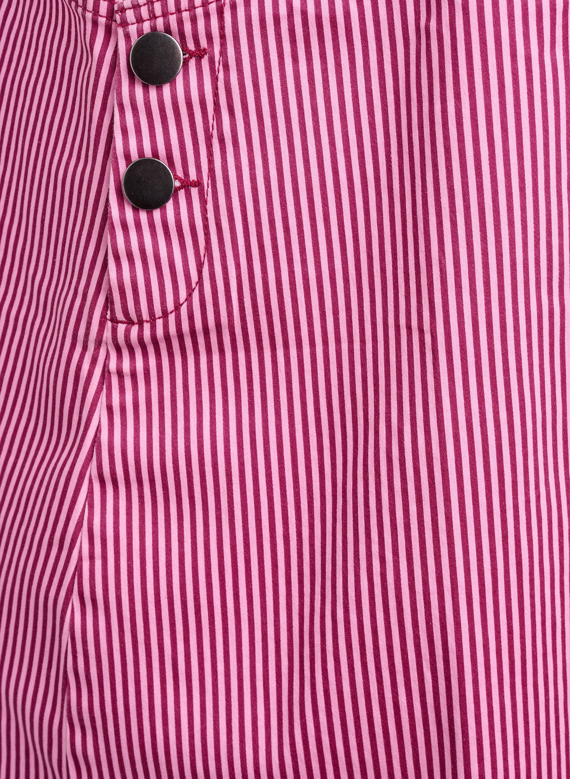 Zizzi Korte jurk met banden en strepen, Red Stripe, Packshot image number 3