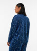 Velour pyjamashirt met een all-over print, Blauw, Model image number 2
