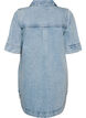 Kortemouwen denim jurk met kraag en knoopsluiting, Blauw, Packshot image number 1
