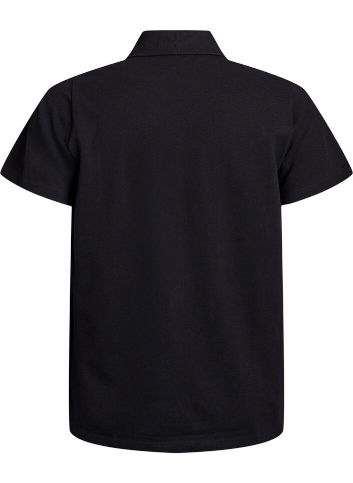 Polo met korte mouwen, Zwart, Packshot image number 1