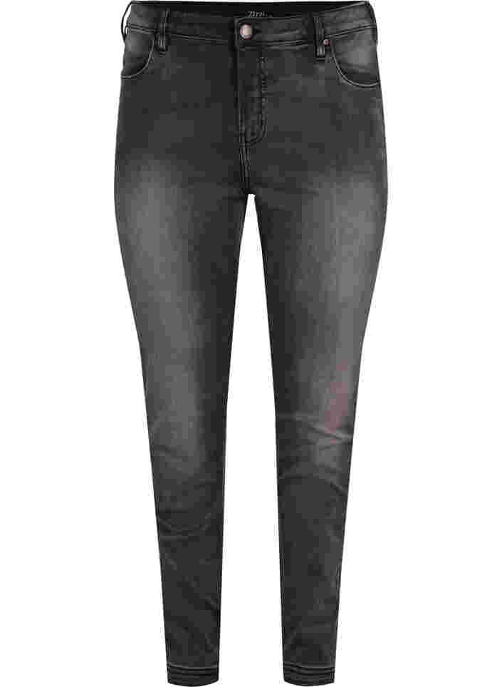 Slim-fit Emily jeans met normale taille, Dark Grey Denim