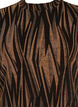 Gedessineerde jurk met glitter en korte mouwen, Black w. Copper, Packshot image number 2