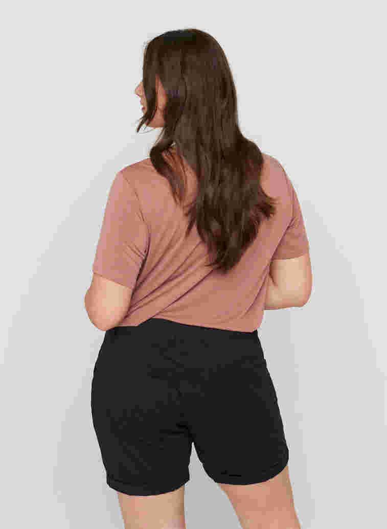 Regular fit shorts met zakken, Black, Model image number 1
