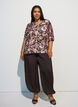 Viscose blouse met V-hals, Roze, Model image number 1