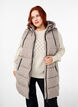 Lange vest met capuchon en zakken, Beige, Model image number 0