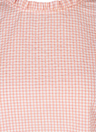 Geruite blouse met korte mouwen, As Sample, Packshot image number 2