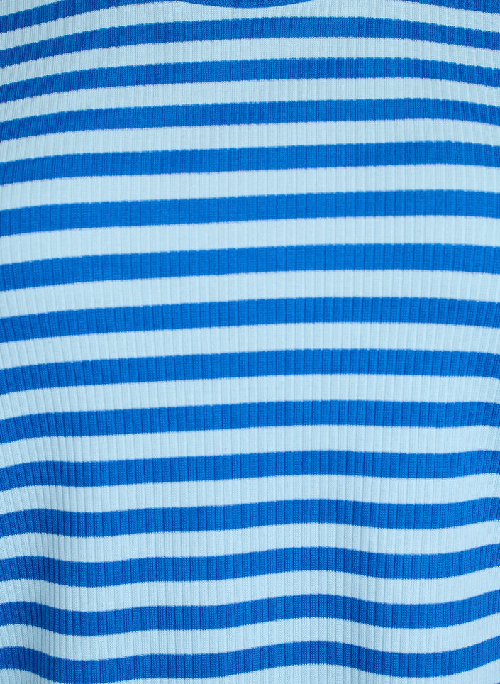 Gestreepte blouse met lange mouwen, Blauw, Packshot image number 2