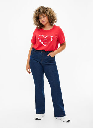 FLASH - T-shirt met motief, High Risk Red Heart, Model image number 2