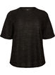 Blouse met structuur en glitter, Zwart, Packshot image number 0