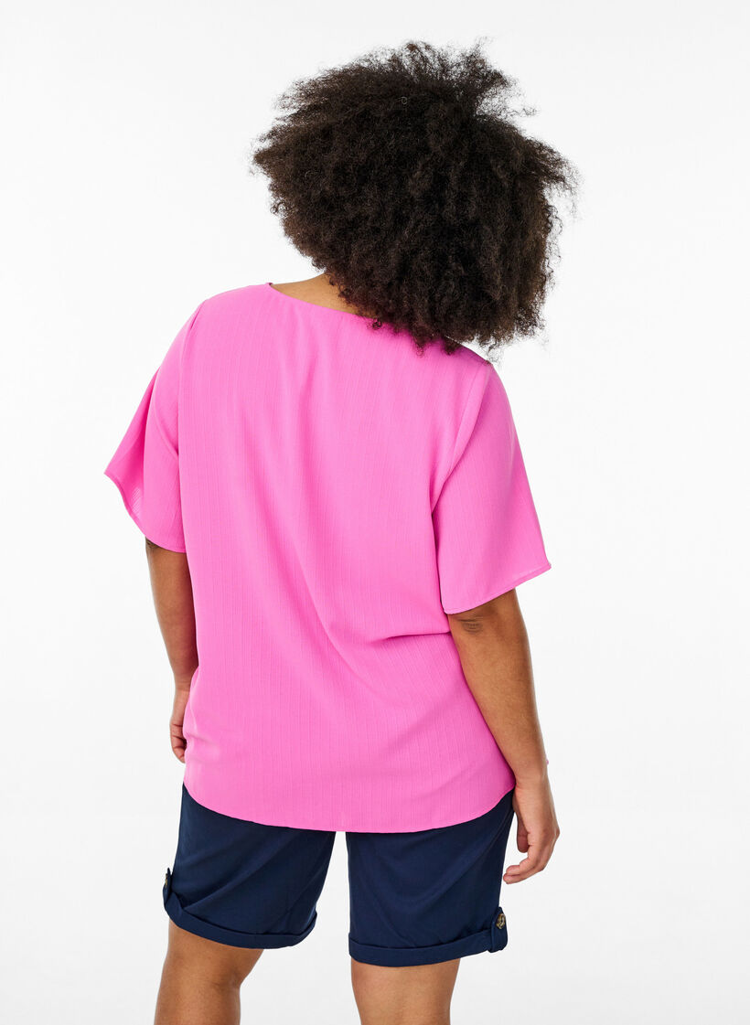 Chino shorts met zakken, Blauw, Model image number 2