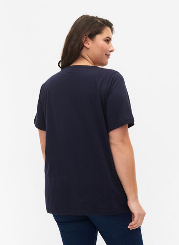 FLASH - 2-pack T-shirts met ronde hals, Navy Blazer/Black, Model image number 1