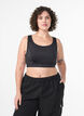 Sport-bh met racerback, Zwart, Model image number 0