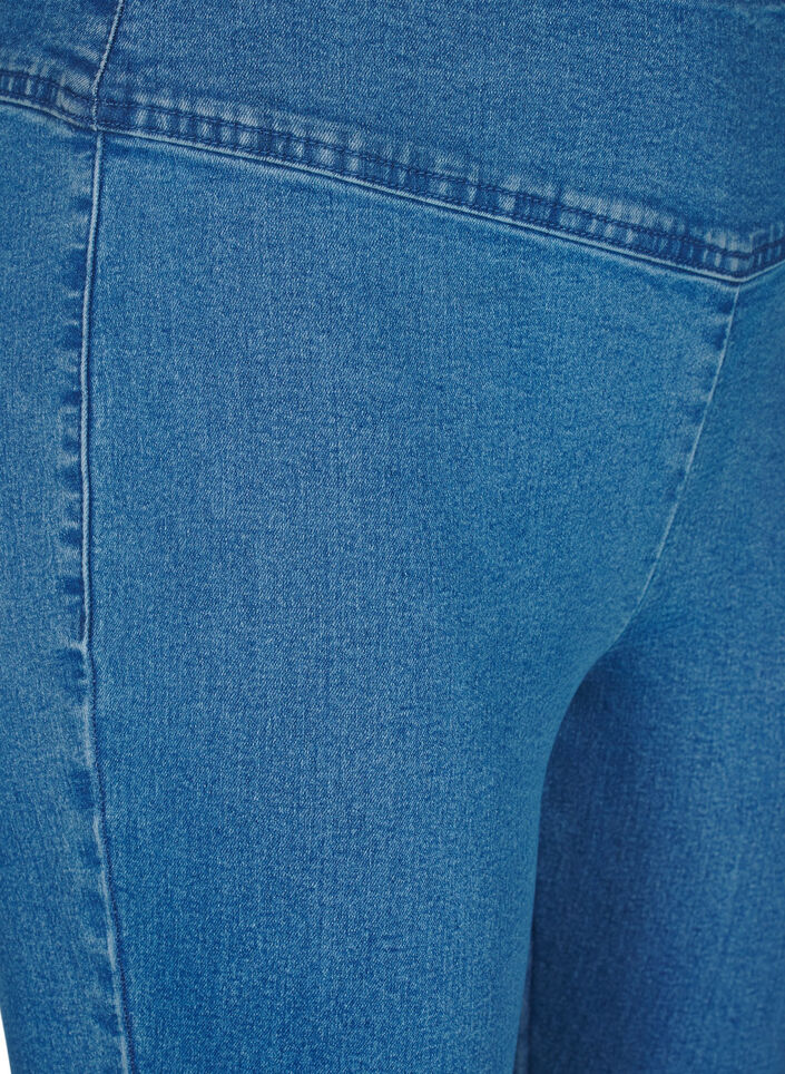 Stretchy jeggings met hoge taille, Light Blue, Packshot image number 2