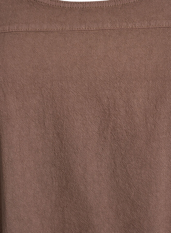 Katoenen jurk met korte mouwen, Bruin, Packshot image number 2