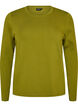 Basic T-shirt met lange mouwen en ronde hals, Groen, Packshot image number 0