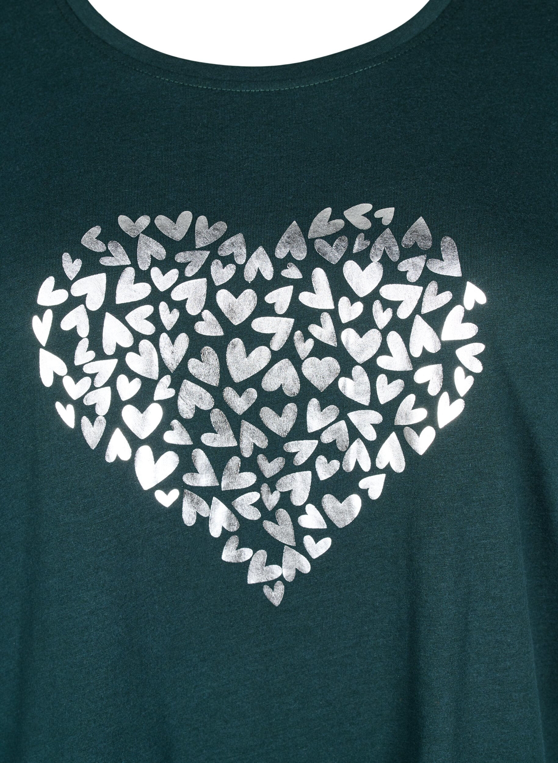 Zizzi FLASH - T-shirt met motief, Groen, Packshot image number 2