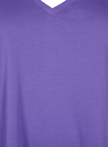 T-shirt met korte mouwen en v-hals, Ultra Violet, Packshot image number 2